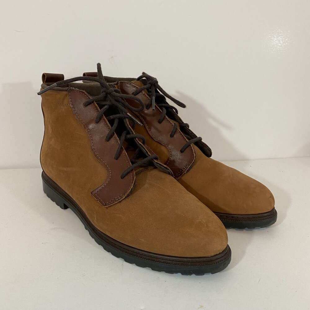 Munro Sport Brown Nubuck Leather Ankle Boots Womens 6.5  Two Tone